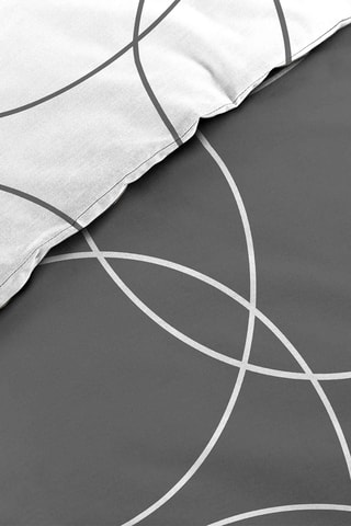 Conjunto de edredão Elton Antracite e branco