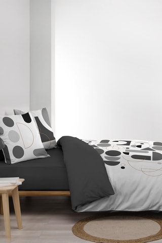 Conjunto de edredão em algodão 90 g/m² Chilipop - Preto e branco