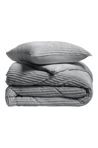 Parure de couette Veloutea - Anthracite