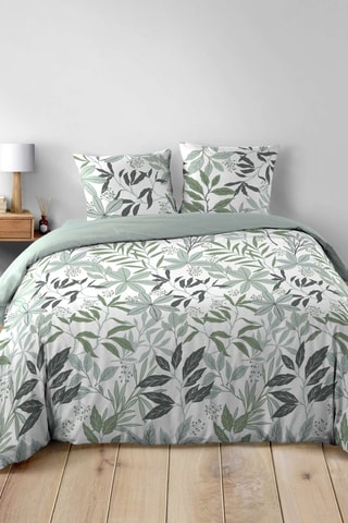 Parure de couette en coton 42 fils/cm² Voltine - Sauge