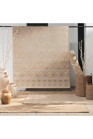 Tapis Damira - Beige et blanc