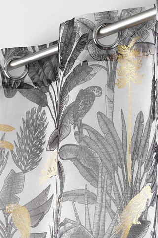 Voilage Karaba - Gris et noir - 140 x 240 cm