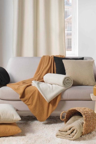 Manta Wooly Bege - 125 x 150 cm