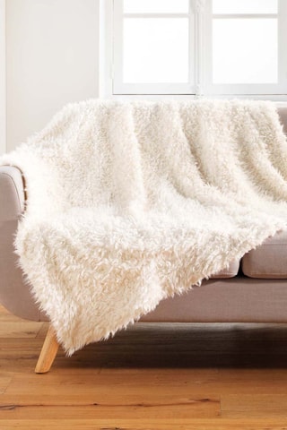 Plaid Mouton - Blanc - 125 x 150 cm