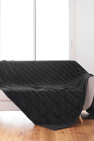 Plaid Arya - Noir - 180 x 220 cm