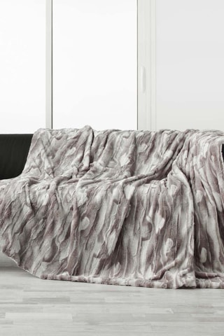 Manta Caribou 
Cinzento e branco - 180 x 220 cm