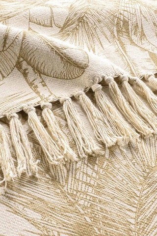Manta Dune - Cru e dourado ­- 125 x 150 cm