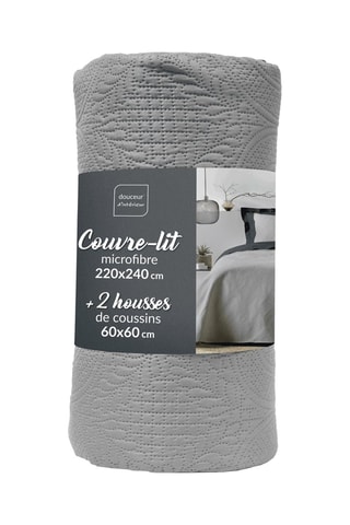 Couvre-lit et taies d'oreiller Romane - Gris
