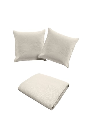 Couvre-lit et taies d'oreiller Romane - Beige