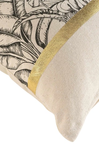 Coussin Papaya - Beige et doré - 30 x 50 cm