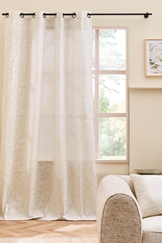 Coussin Naya - Blanc, gris et beige - 45 x 45 cm