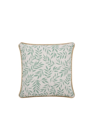 Coussin Naya - Blanc et vert sauge - 45 x 45 cm