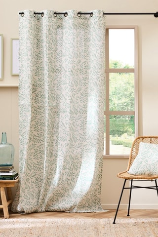 Coussin Naya - Blanc et vert sauge - 45 x 45 cm