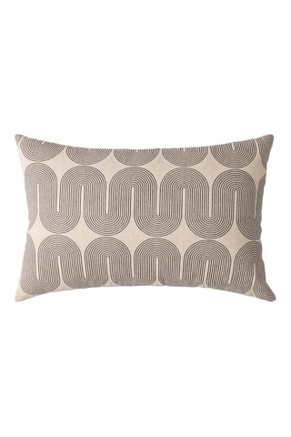 Coussin Ondine - Noir et crème - 40 x 60 x 20 cm