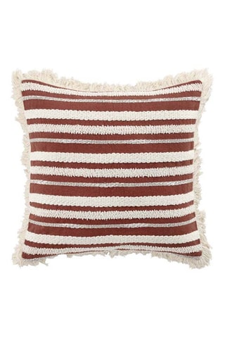 Coussin déhoussable compressé Atlas - Terracotta - 40 x 40 cm