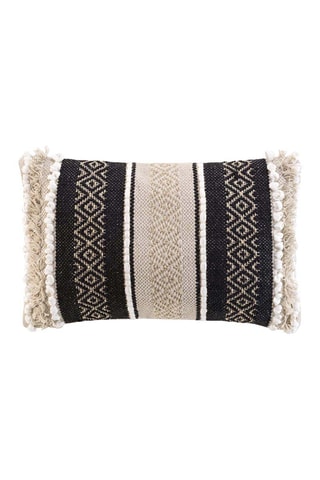Coussin déhoussable Mirage - 
Noir et beige - 30 x 50 cm