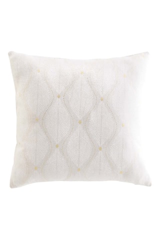 Coussin Maho - Blanc et doré - 45 x 45 cm