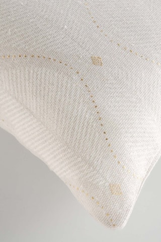 Coussin Maho - Blanc et doré - 45 x 45 cm