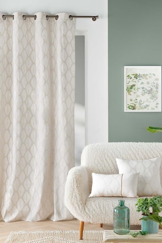 Coussin Maho - Blanc et doré - 45 x 45 cm