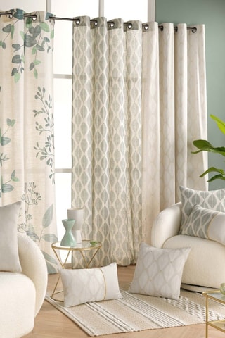 Coussin Maho - Blanc et doré - 45 x 45 cm