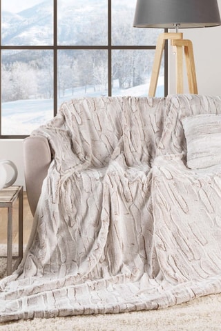 Coussin Lynx - Ecru et beige - 45 x 45 cm