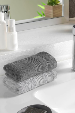 Serviette invité Tendresse - Anthracite - 30 x 50 cm