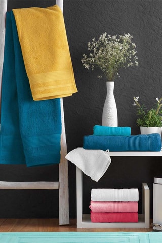 Drap de bain Tendresse - Bleu - 90 x 150 cm