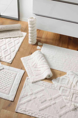 Tapis de bain Ikatis - Blanc - 50 x 80 cm