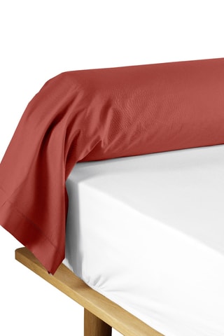 Taie de traversin en coton 57 fils/cm² Lina - Terracotta