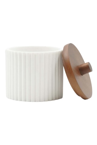 Pot à cotons Niagara - Blanc et naturel