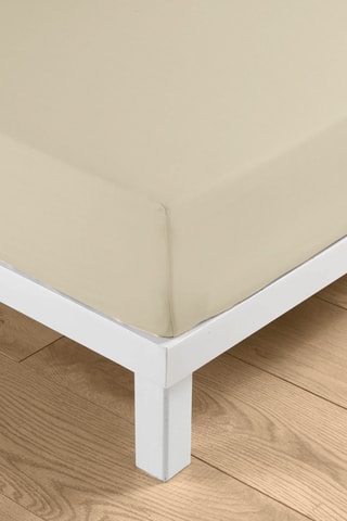 Drap-housse en coton 57 fils/cm² Linella - Ivoire