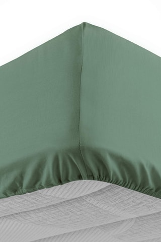 Drap-housse en coton 57 fils/cm² Lina - Vert