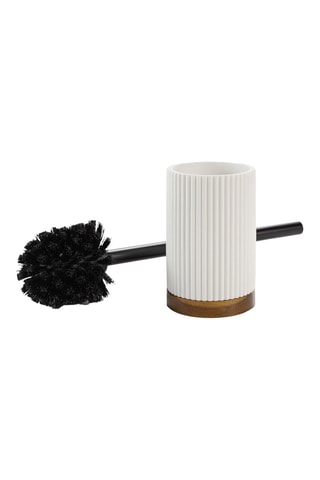 Brosse WC Niagara - Blanc et naturel