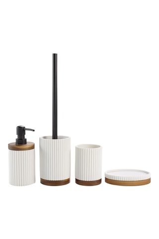 Brosse WC Niagara - Blanc et naturel