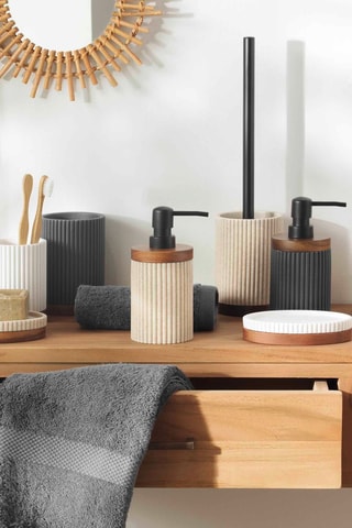 Brosse WC Niagara - Blanc et naturel