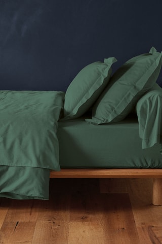 Drap-housse en coton 57 fils/cm² Lina - Vert