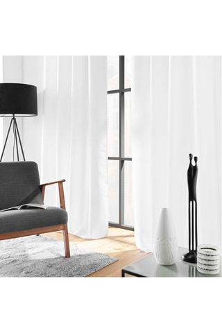 2 x Rideau Soline - Blanc - 140 x 260 cm