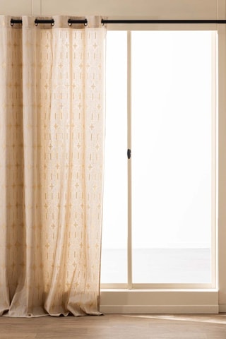 2 rideaux Ondine - Blanc - 140 x 240 cm