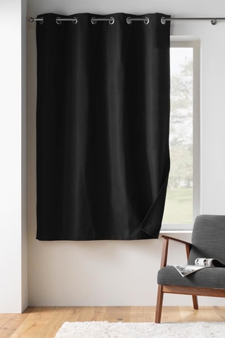 2 x Rideau Micropolar - Noir - 135 x 185 cm