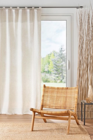 2 x Rideau Pauline - Naturel - 140 x 240 cm