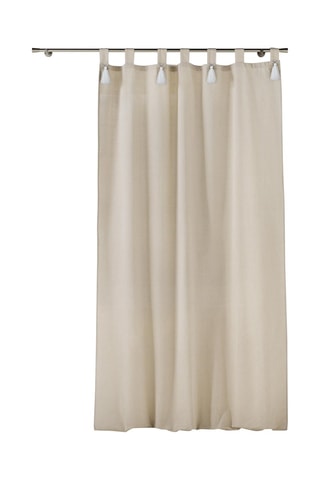 2 x Rideau à passants Cyrine - Beige - 140 x 240 cm