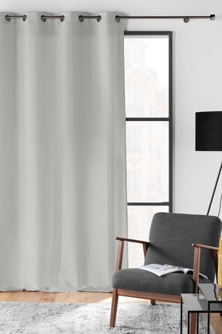 2 x rideau Soline - Gris - 140 x 260 cm