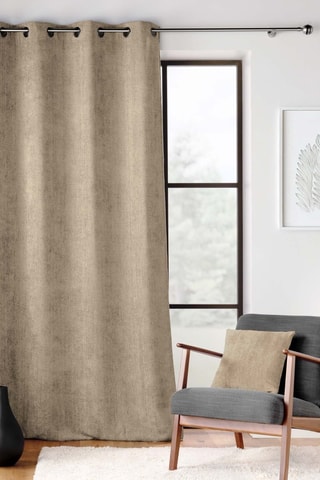2 x Rideau Leo - Sable - 140 x 260 cm