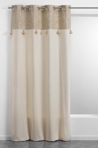 2 x Rideau Sultan - Beige et doré - 140 x 240 cm