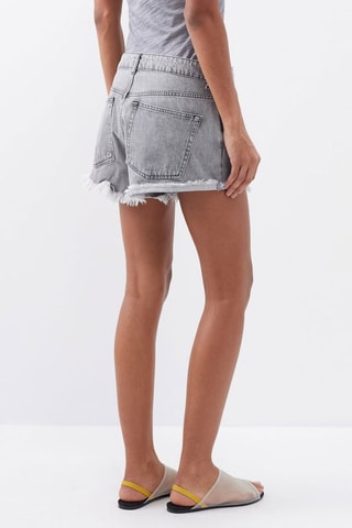 Biologisch Katoenen Spijjkershort Hoge Taille - Lichtgrijs