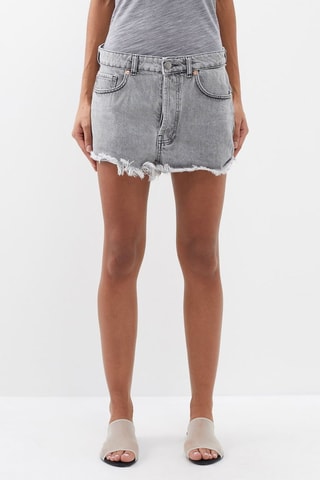 Biologisch Katoenen Spijjkershort Hoge Taille - Lichtgrijs