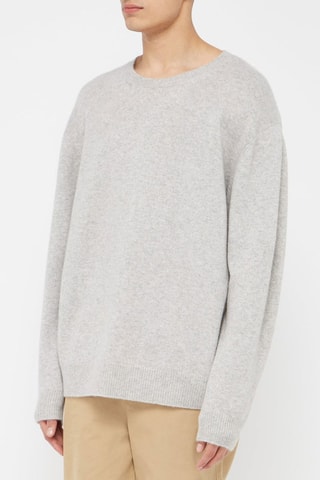 Dubbelzijdige Kasjmier en Merinoswollen Trui - Grijs