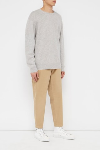 Dubbelzijdige Kasjmier en Merinoswollen Trui - Grijs