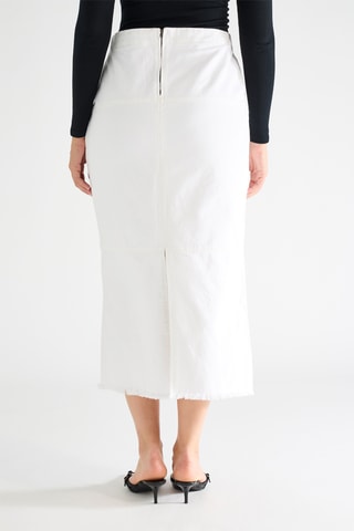 Spijkerrok Hoge Taille - Wit