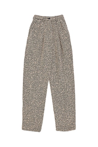 Wollen en Mohair Broek Tapered - Zwart en Wit